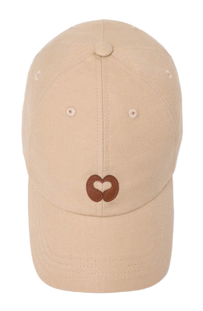 maje Linen blend cap with logo, Alternate, color, Beige