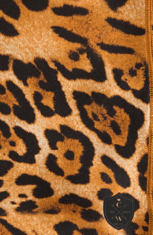 Clifton Wilson Leopard Print Silk Pocket Square