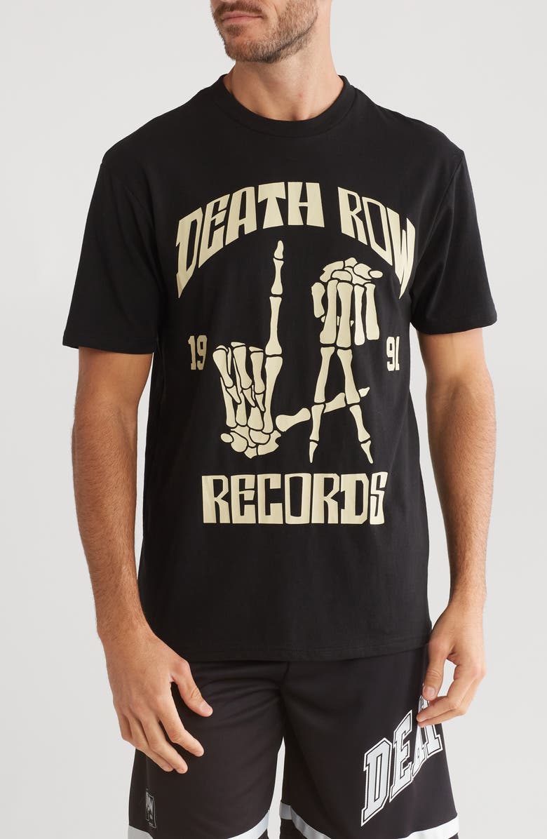 DEATH ROW RECORDS LA Skeleton Hands Death Row Records Graphic T-Shirt, Main, color,