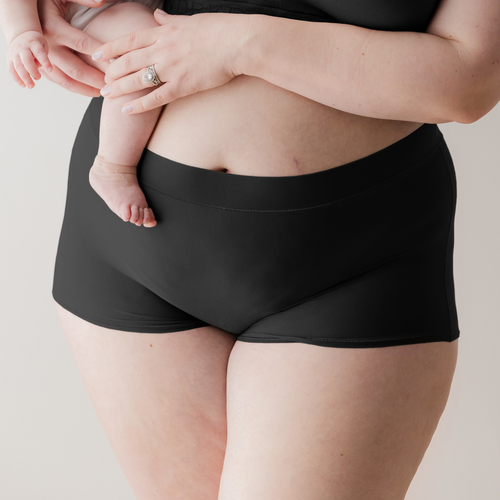 Kindred Bravely Grow With Me Maternity & Postpartum Boyshort In Black