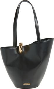 Jacquemus The Medium Bambola Asymmetric Leather Bucket Bag