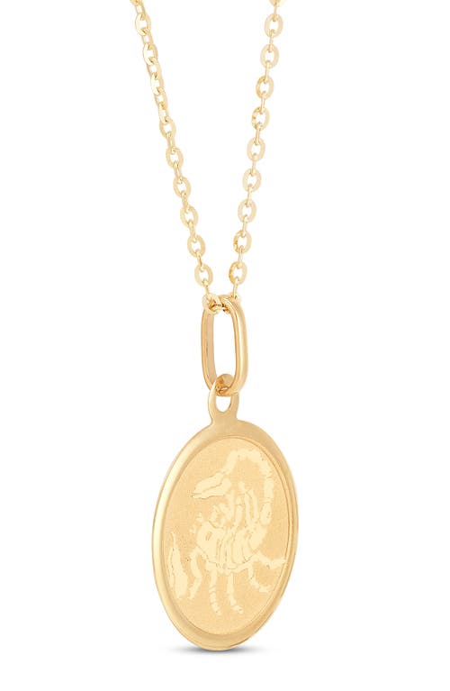 Frankie & Zoe Scorpio Pendant Necklace In Gold