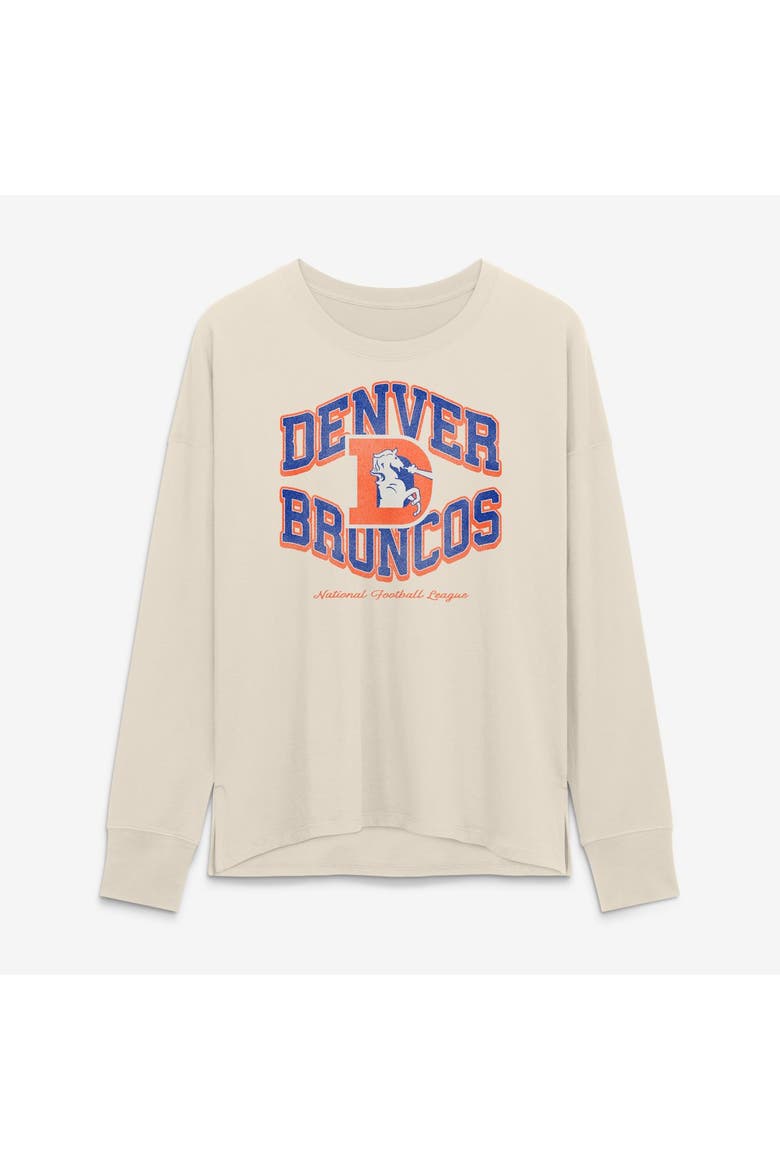 Women's Fanatics Cream Denver Broncos Heritage Legacy Long Sleeve T-Shirt, Main, color, Cream