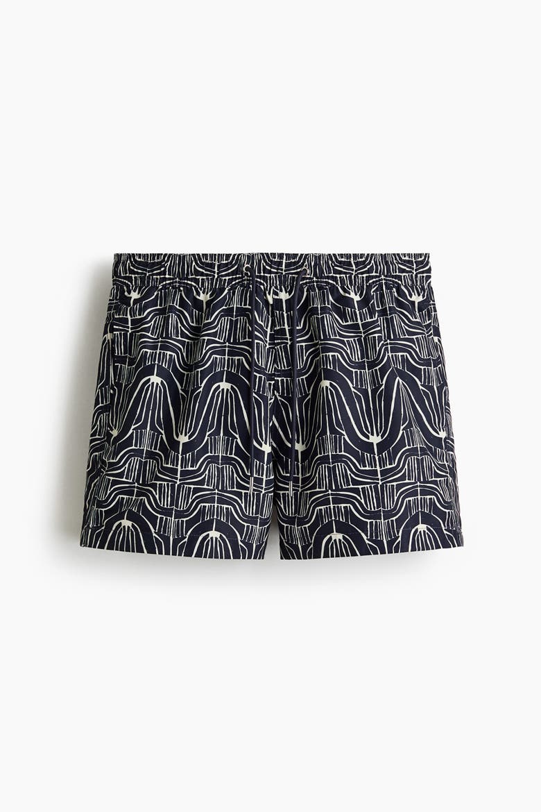 Swim Shorts, Alternate, color, Navy blue/patterned