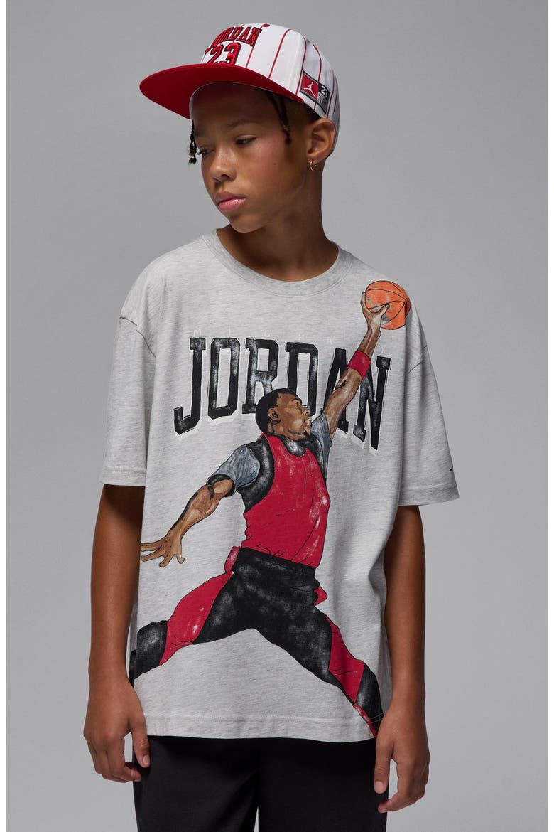 Kids' Jordan Sketch Graphic T-Shirt, Alternate, color, C87GREY HE