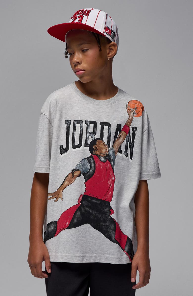 Jordan Kids' Jordan Sketch Graphic T-Shirt, Alternate, color, Grey Heather