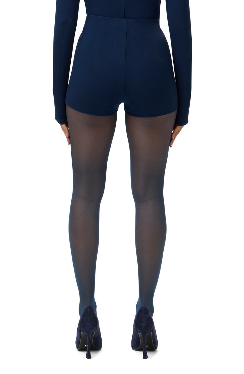 Naked Wardrobe Butter Scoop Waist Hot Shorts, Alternate, color, Navy Blue