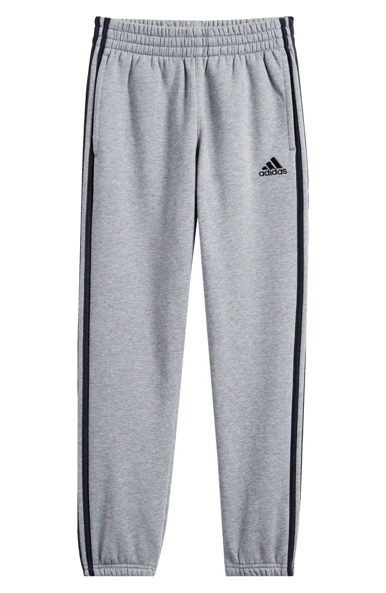 adidas Kids
Heathered Fleece Elastic Cuff Joggers, Main, color,