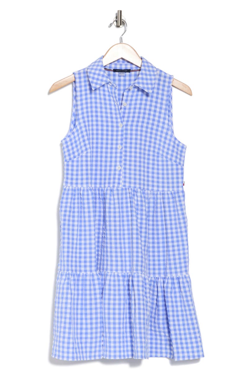 Tommy Hilfiger Tiered Gingham Shirtdress, Alternate, color, 