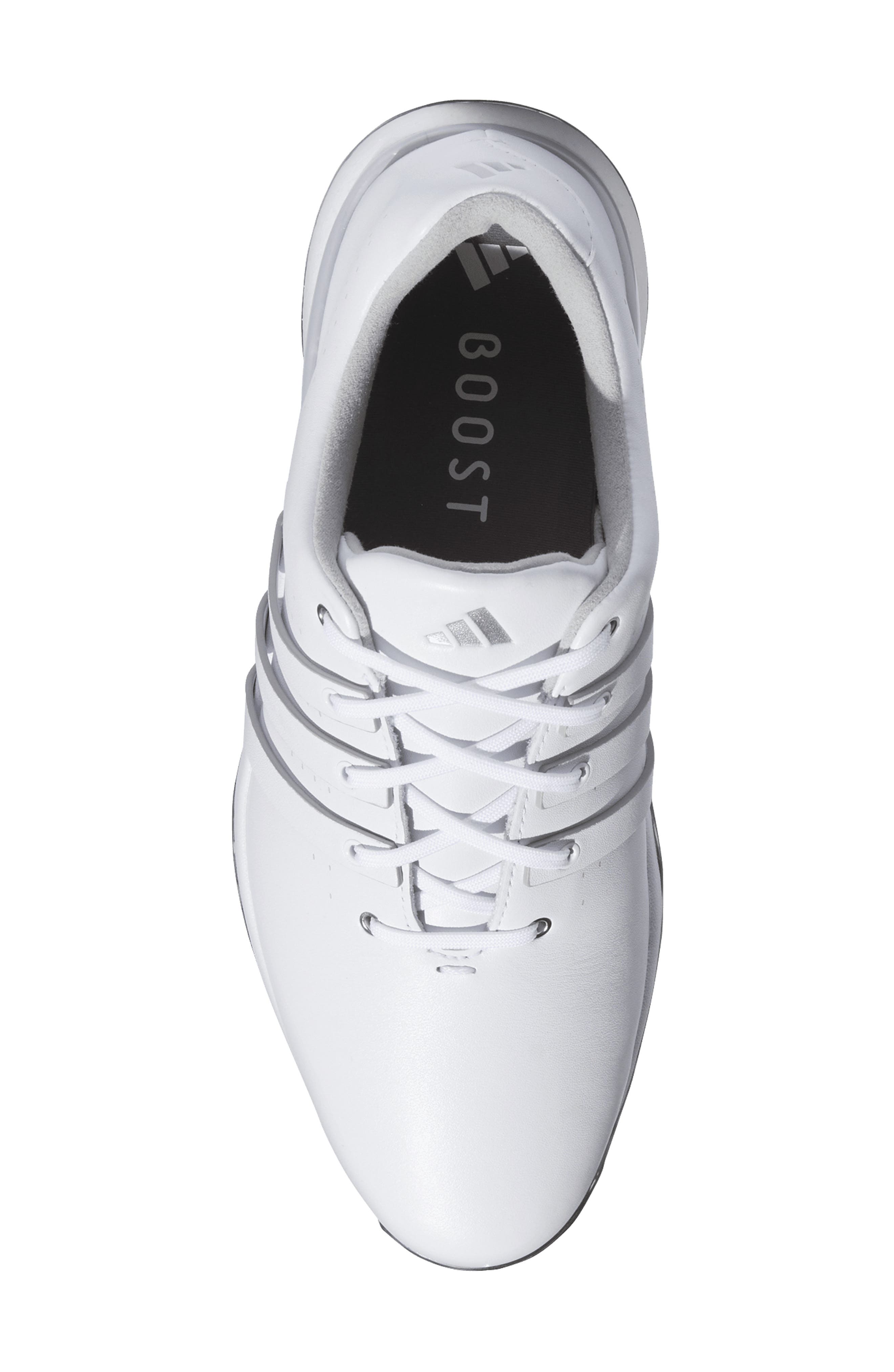 adidas Tour360 24 Golf Shoe, Alternate, color, White/ White/ Silver Metallic