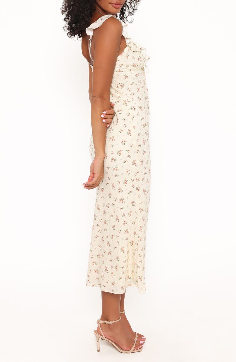 Petal & Pup Sansa Ditsy Floral Deep V-Neck Midi Dress, Alternate, color, Yellow Floral