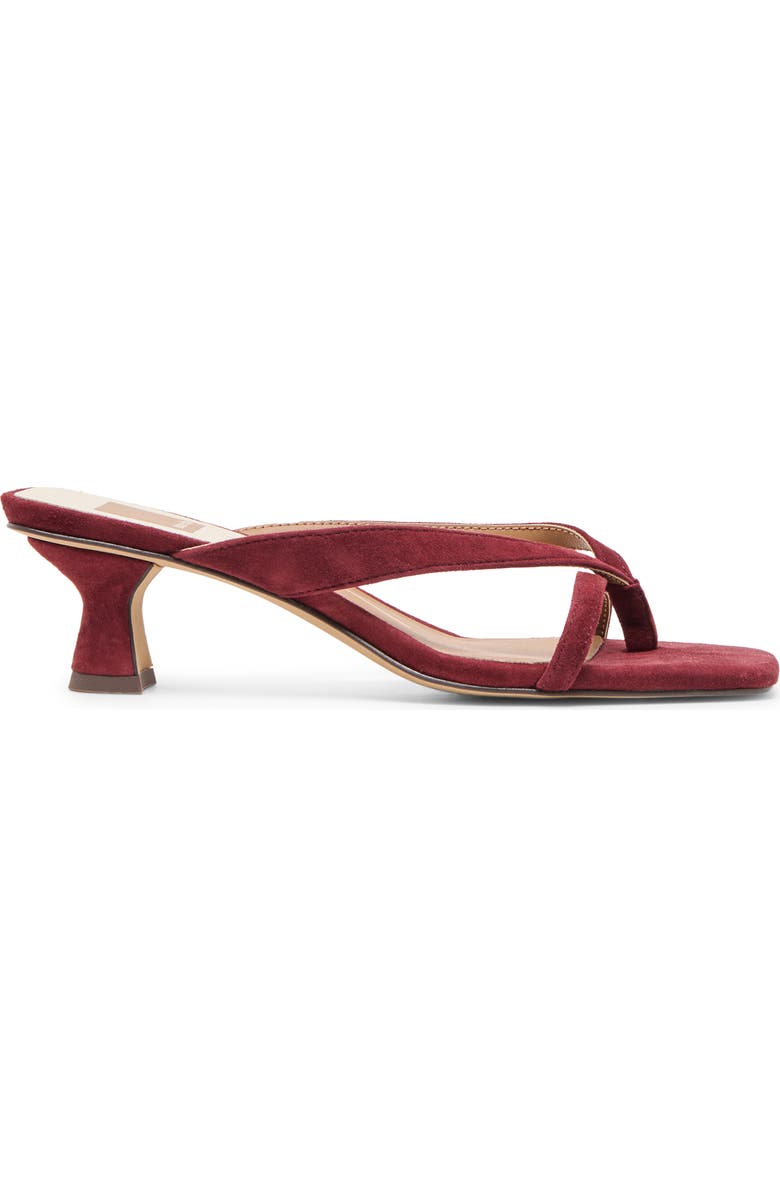 Dolce Vita Brevel Kitten Heel Flip Flop, Alternate, color, Oxblood Suede