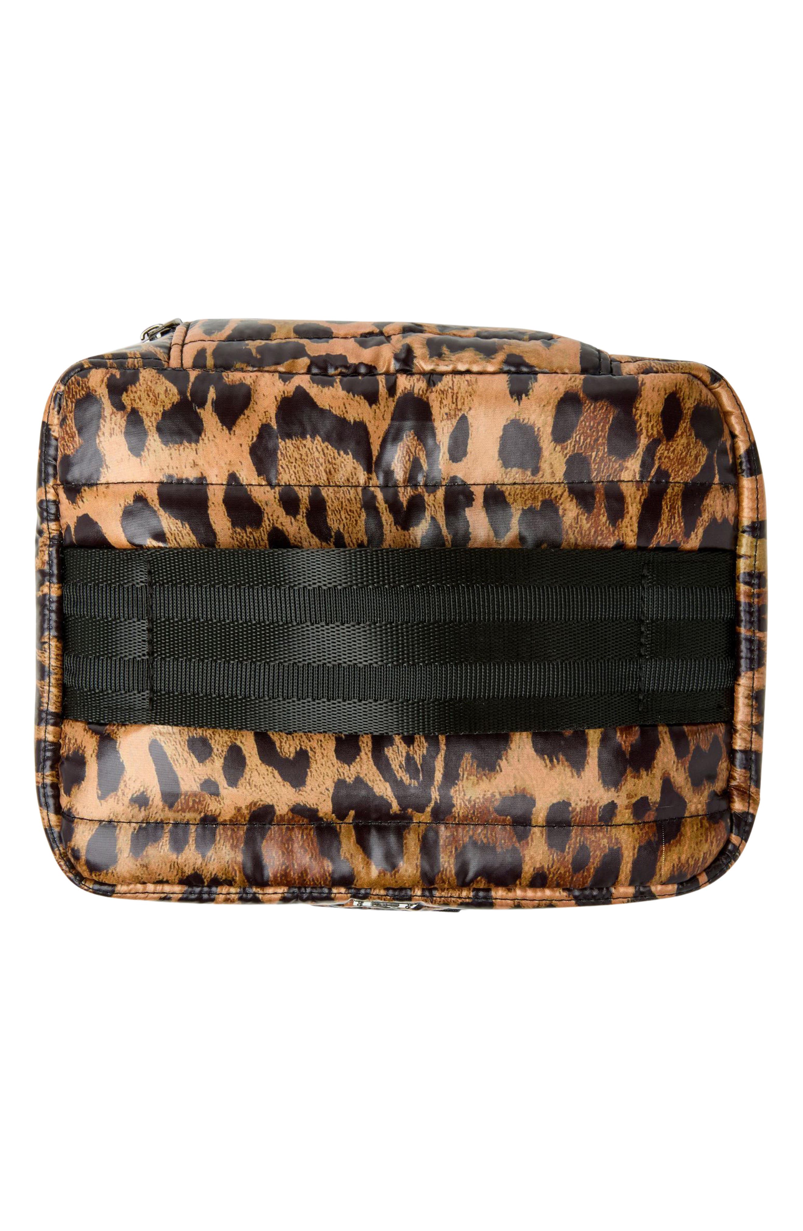 Glamour Girl 4-Pack Travel Pouches, Alternate, color, PEARL LEOPARD BLACK LIPSTICK