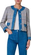 Akris punto Houndstooth Jacquard Jacket