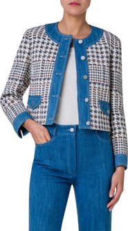 Akris punto Houndstooth Jacquard Jacket