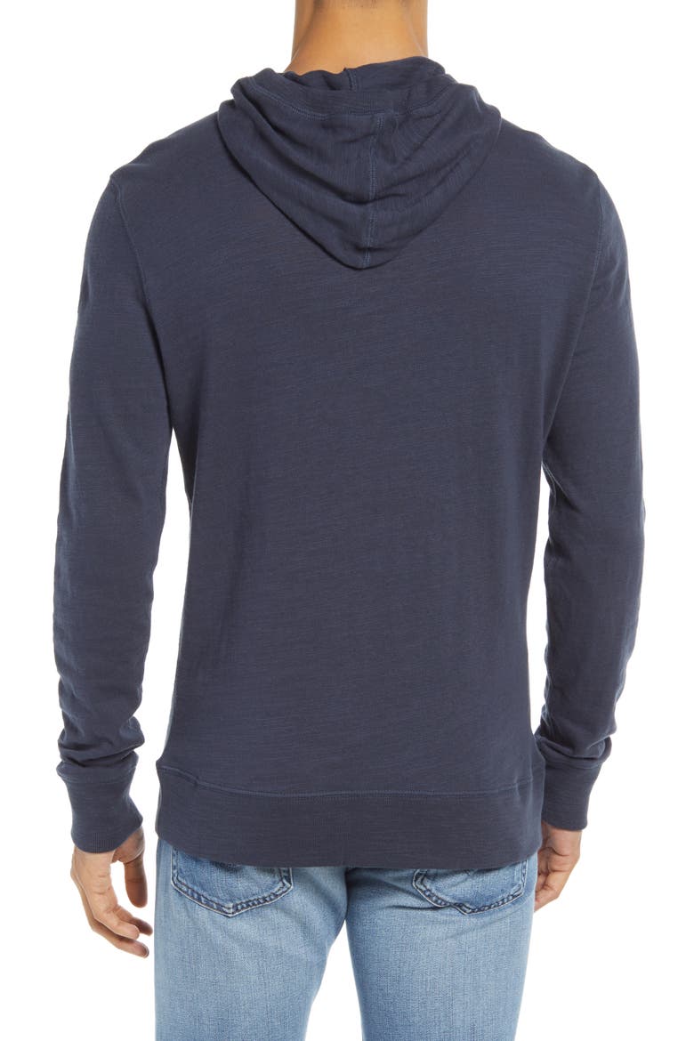 Slub Cotton Hoodie, Alternate, color, BLUE NIGHTS