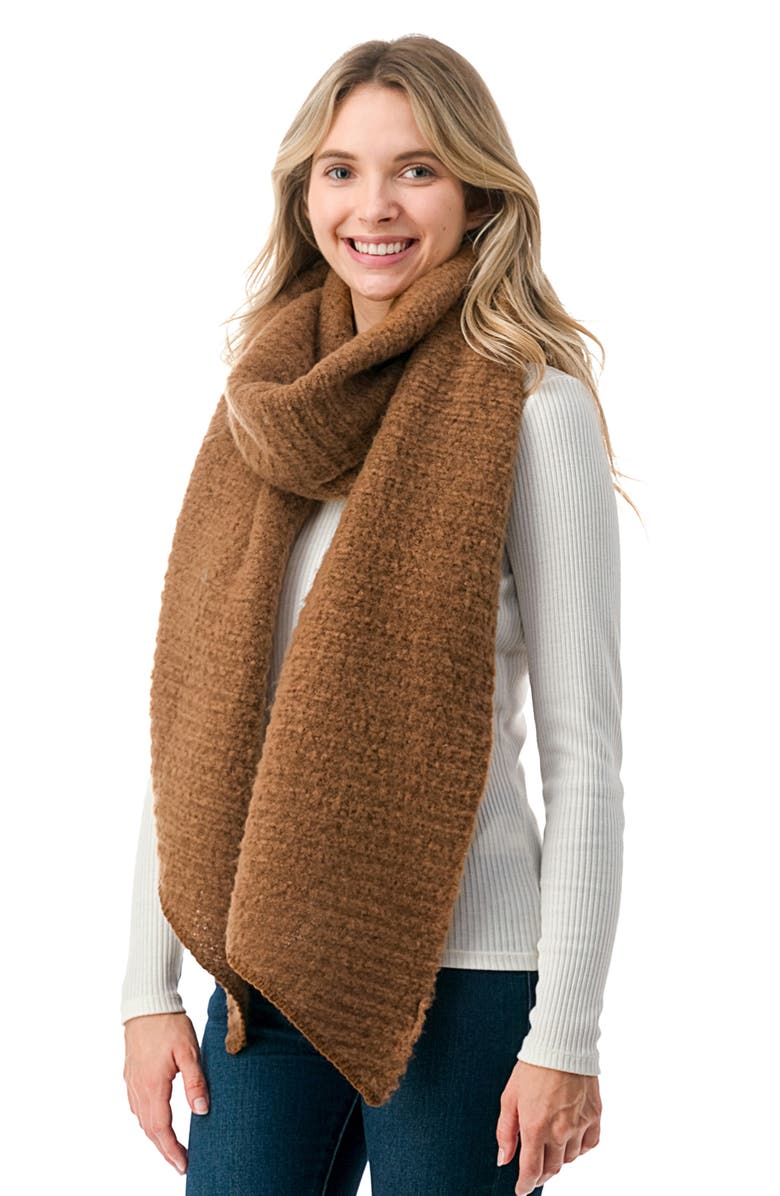 MARCUS ADLER Ultrasoft Whipstitched Scarf, Alternate, color, Cinnamon