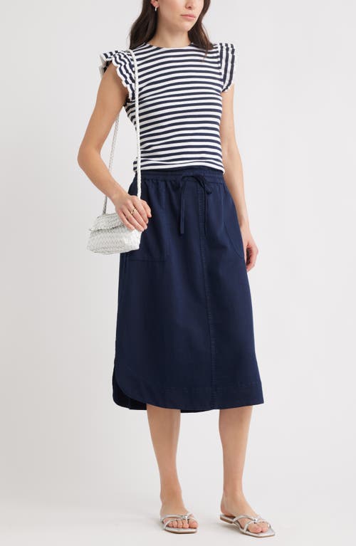 Caslonr Caslon(r) Easy Tencel™ Lyocell & Linen Blend Skirt In Blue