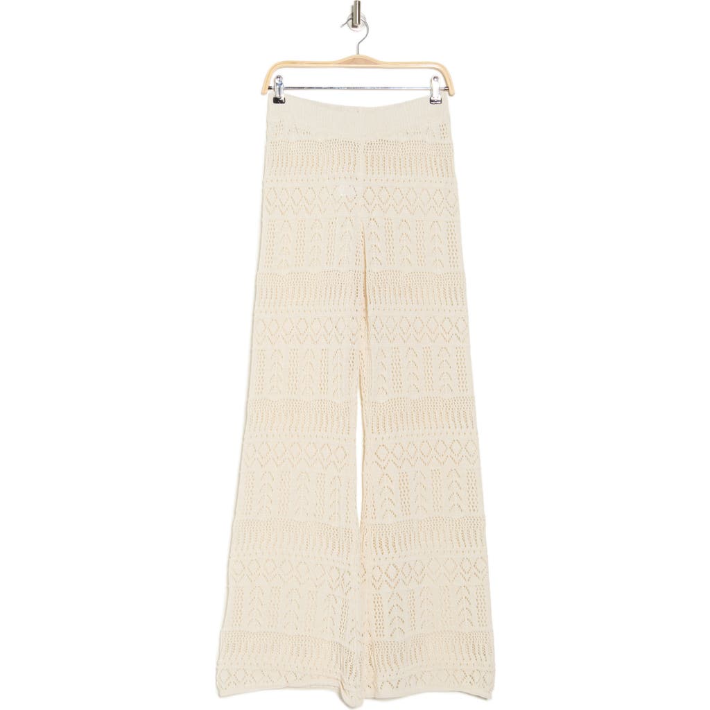 Elan Open Knit Wide Leg Cover-up Pants