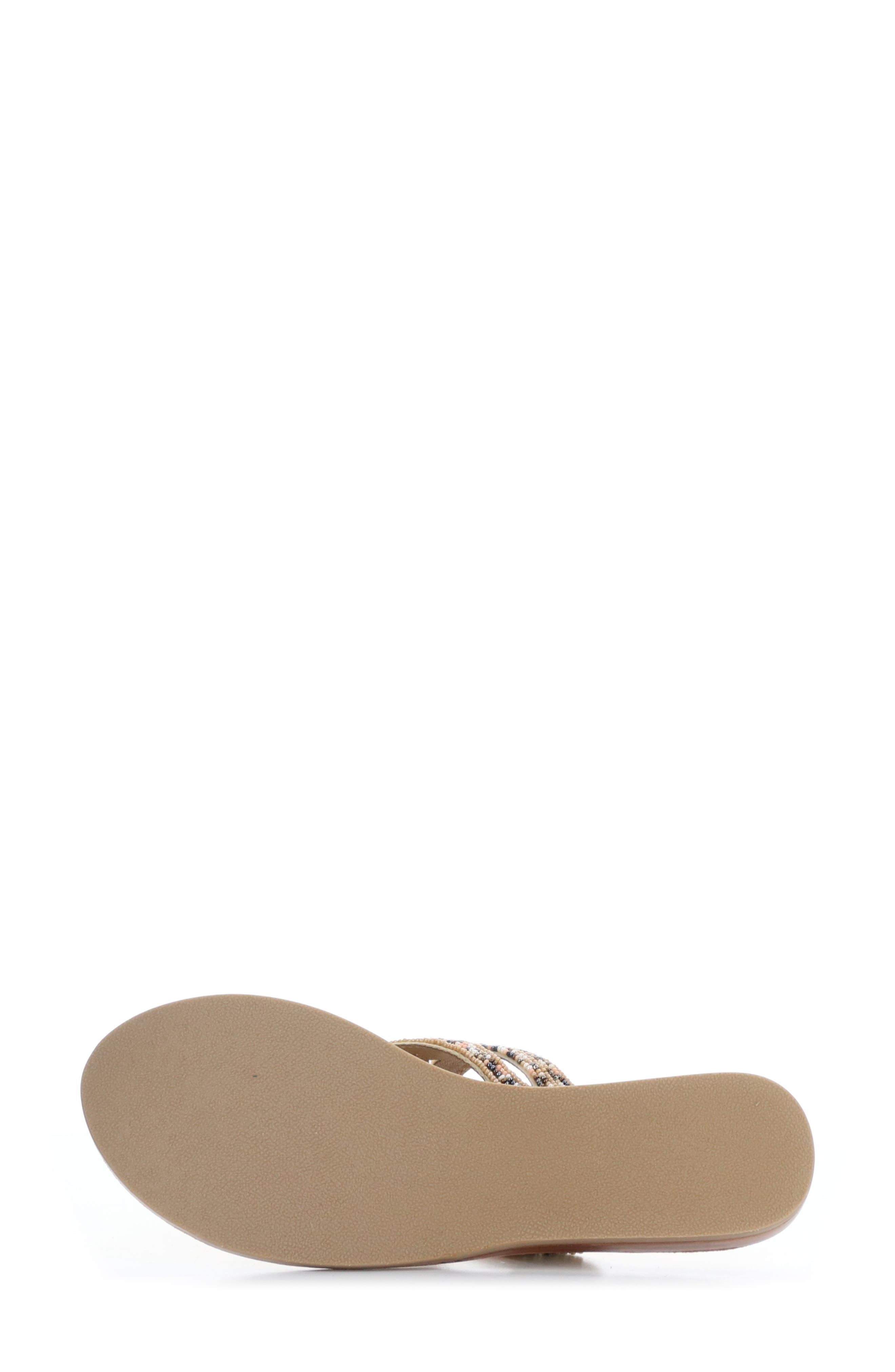 Jilly Beaded Flip-Flop, Alternate, color, NATURAL MULTI LEATHER