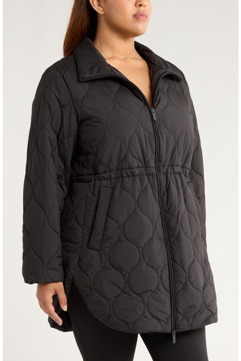 Skyline Quilted Jacket, Alternate, color, BLACK