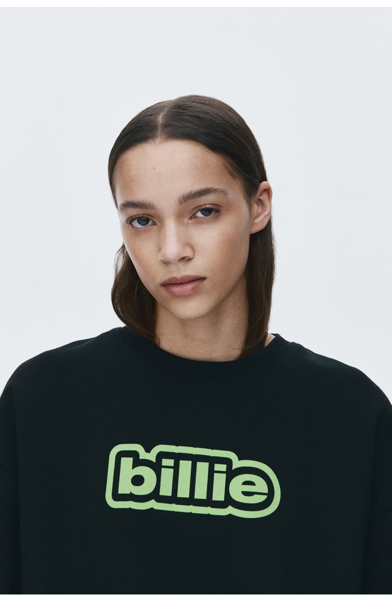 H&M Oversized Print-motif Sweatshirt, Alternate, color, Black/Billie Eilish