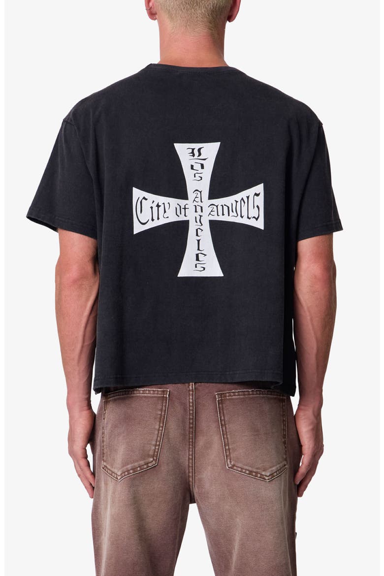 Washed LA Cotton Graphic T-Shirt, Alternate, color, BLACK