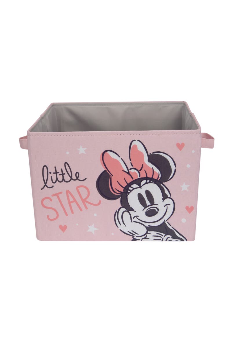 Lambs & Ivy Disney Baby Minnie Mouse Foldable Storage Basket/Container/Bin, Alternate, color, Pink
