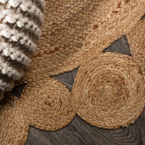 Jonathan Y Eden Round Natural Jute Hippie Circle Natural Round Area Rug In Natural