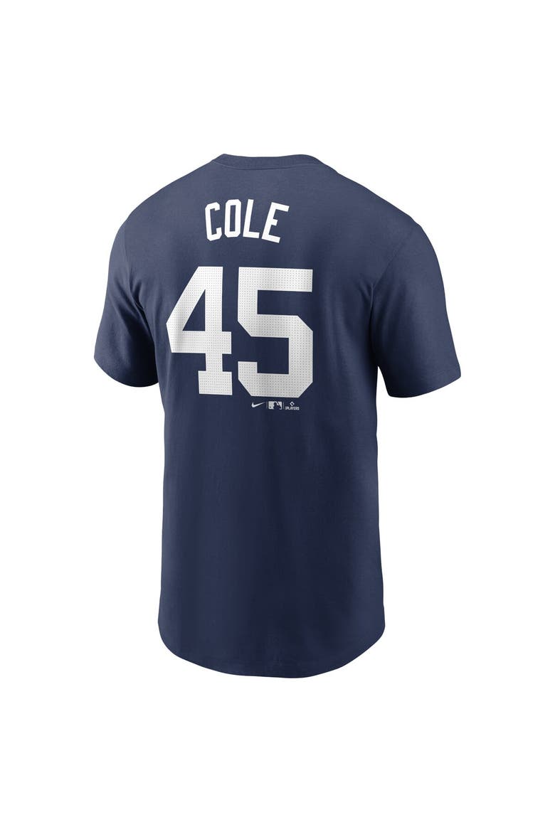 Men's Nike Gerrit Cole Navy New York Yankees Fuse Name & Number T-Shirt, Alternate, color, Navy