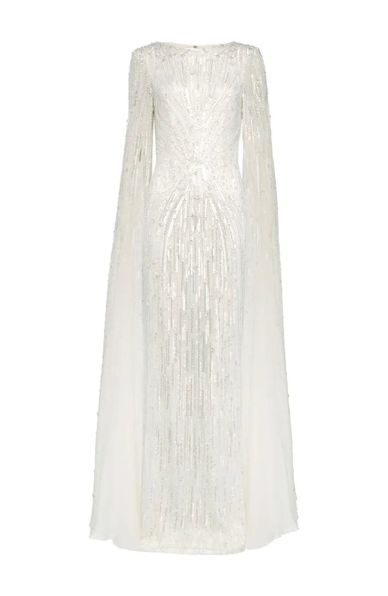 Jenny Packham Chrisina Dress, Main, color, Ivory