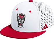 adidas Men's adidas  White NC State Wolfpack On-Field Fitted Baseball Hat