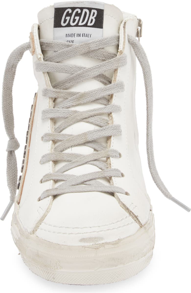 Golden Goose Slide High Top Sneaker, Alternate, color, White