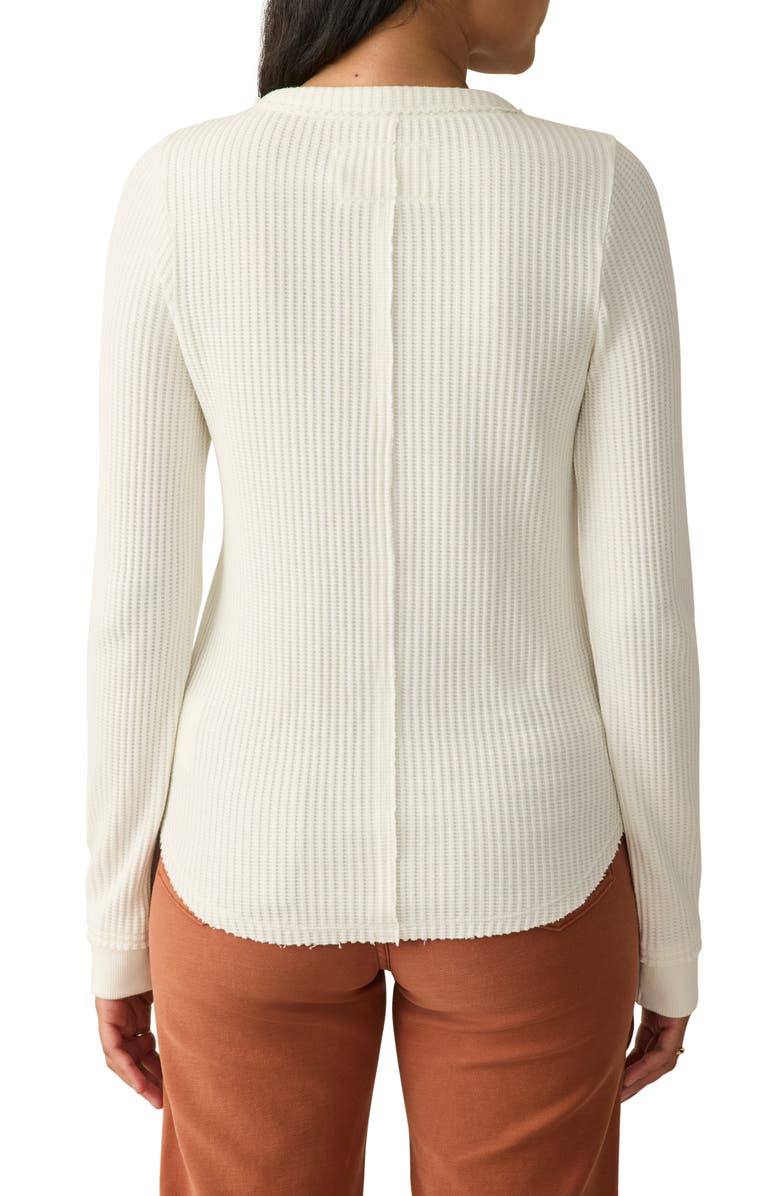 Faherty Legend Après Waffle Henley, Alternate, color, Egret