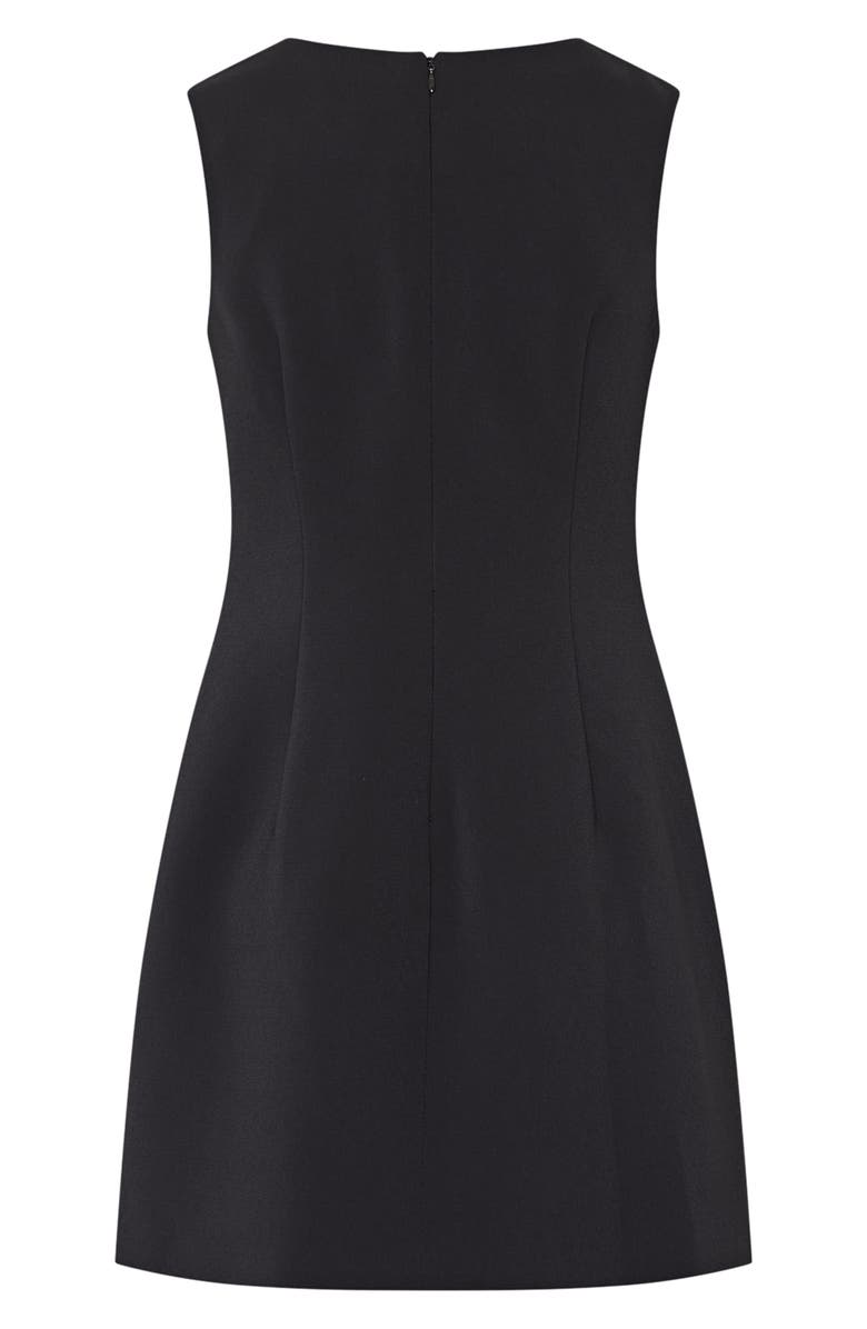 Milly Saylor Camellia Crepe Sheath Dress, Alternate, color, Black