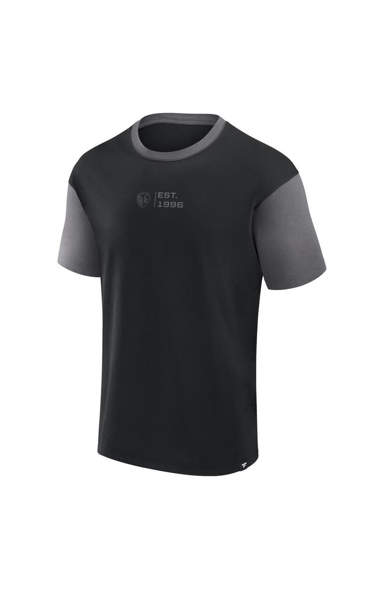 FANATICS Men's Fanatics Branded Black Sporting Kansas City Recovery T-Shirt, Alternate, color, Black
