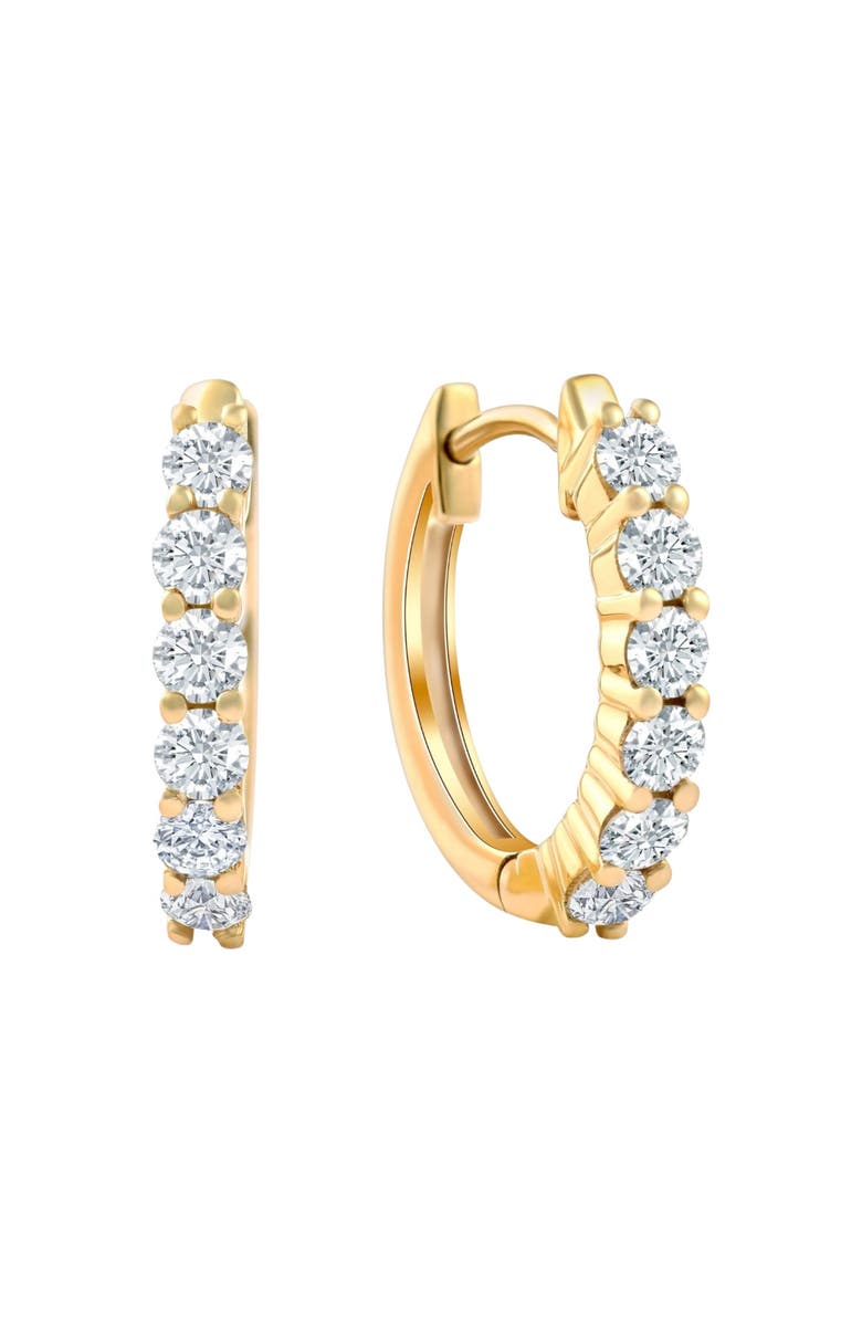 Bliss Diamond 3/4 cttw Lab Grown Diamond Hoops in or Gold 1/2" Tall, Main, color, 10K Yellow Gold