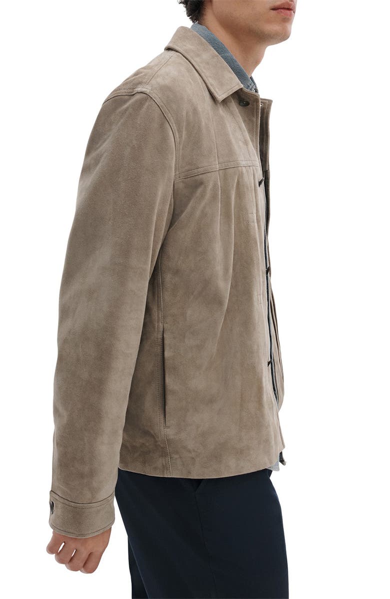 rag & bone Dwight Goatskin Suede Jacket, Alternate, color, Mink