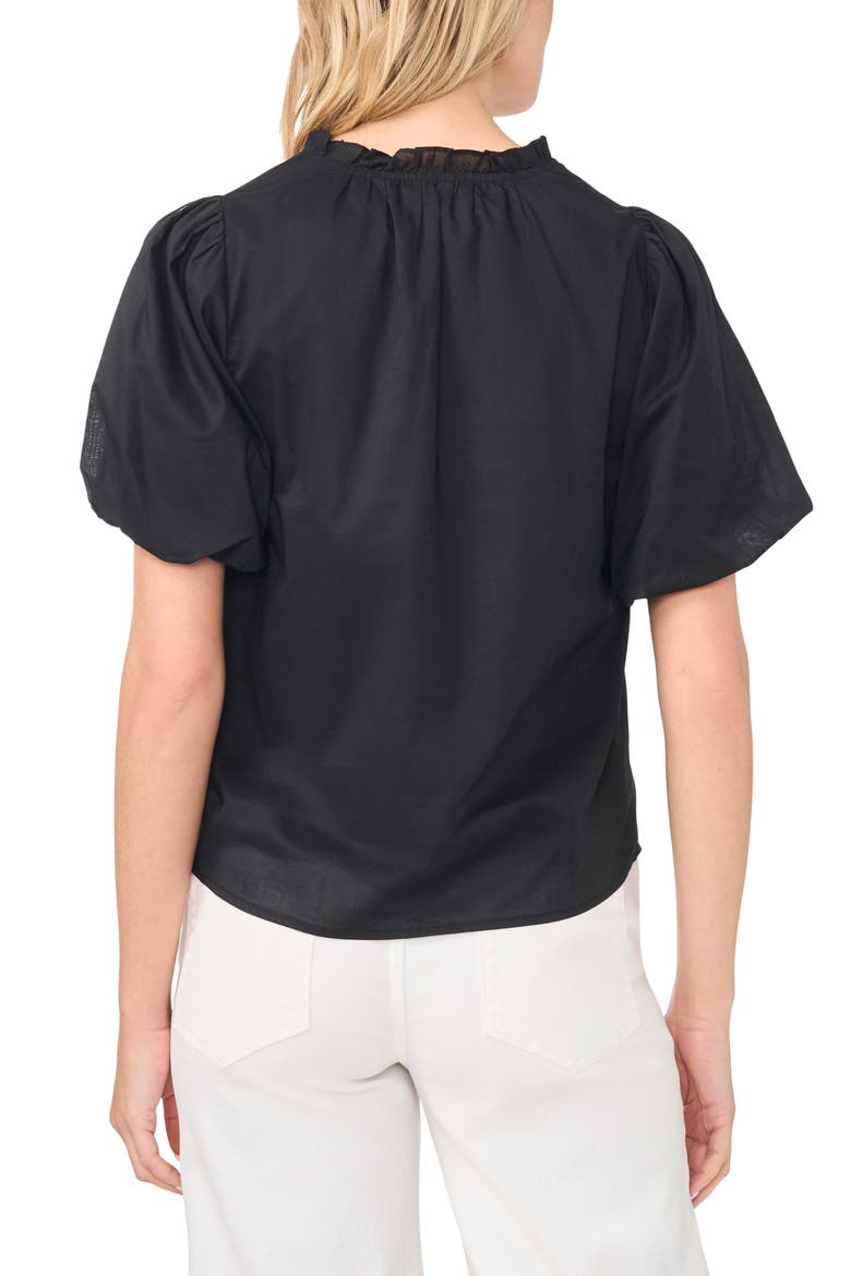 Pintuck Detail Cotton Voile Top, Alternate, color, RICH BLACK
