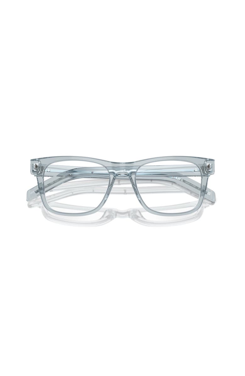 Prada 52mm Rectangle optical glasses, Alternate, color, Blue