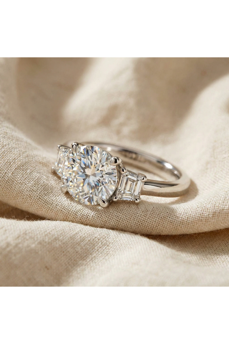 Certified 3 3/4Ct Kiran Diamond Engagement Ring 14k Gold, Alternate, color, 14k White Gold