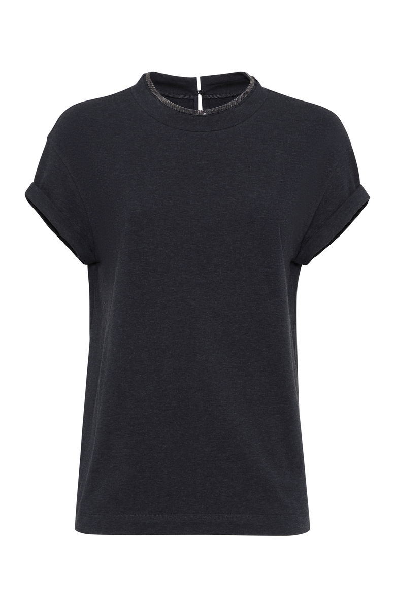 Brunello Cucinelli T-shirt with Precious Faux Layering, Main, color,