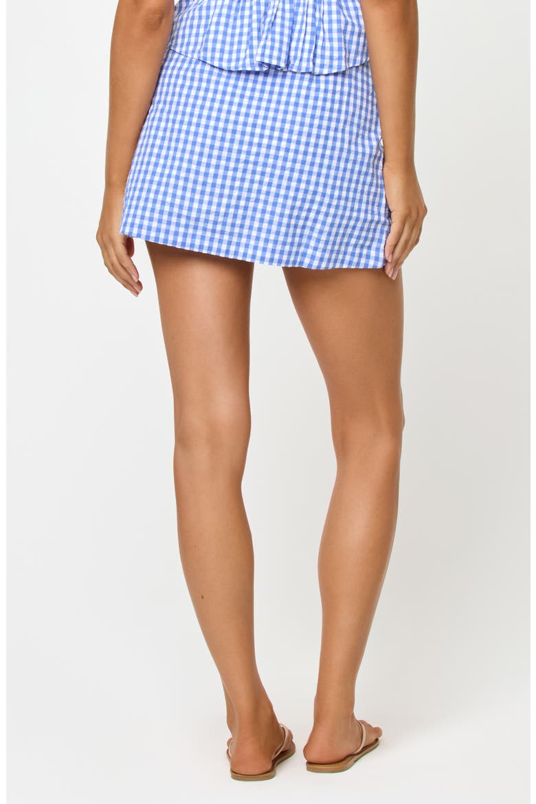 Venice Linen Cover-Up Skort, Alternate, color, MORNING GINGHAM