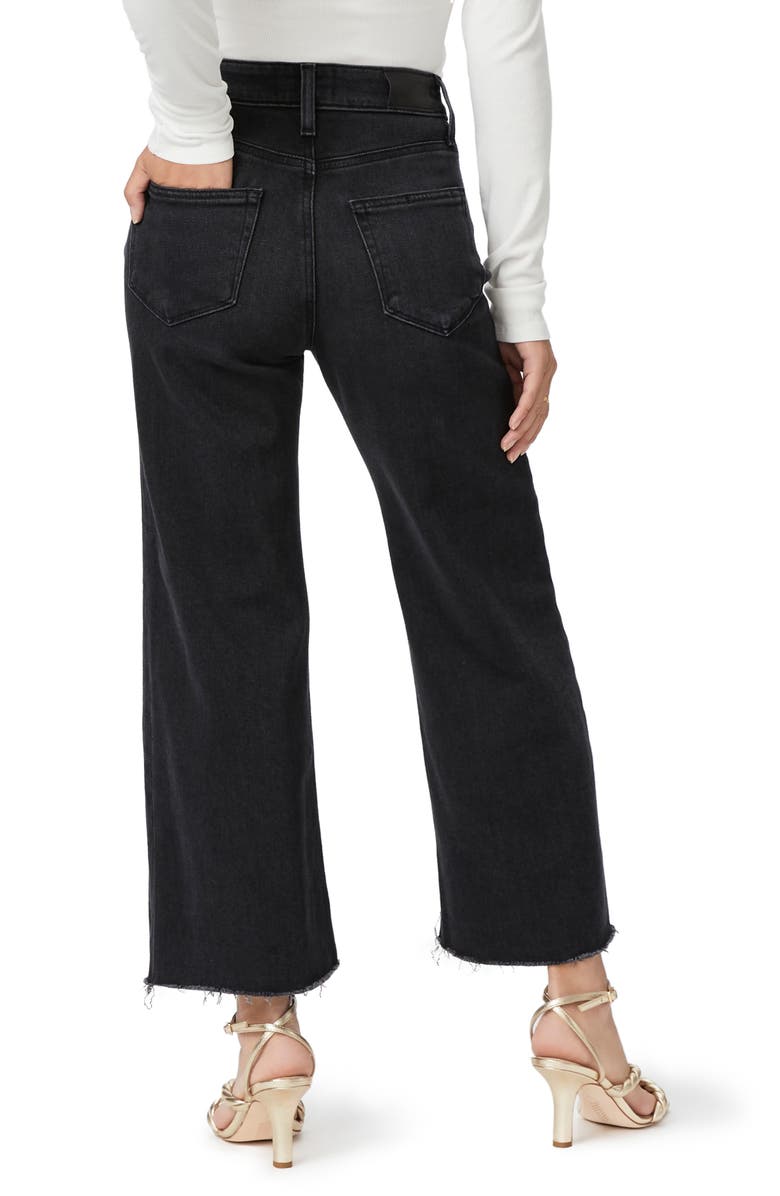 PAIGE Anessa High Waist Crop Wide Leg Jeans, Alternate, color, Black Lotus