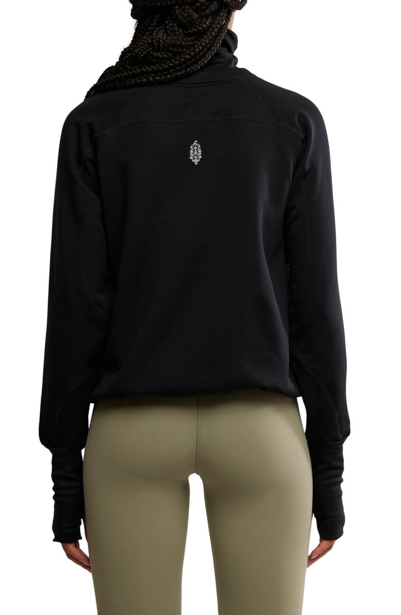 Free People Keepin' Cozy Run Pullover, Alternate, color, Black