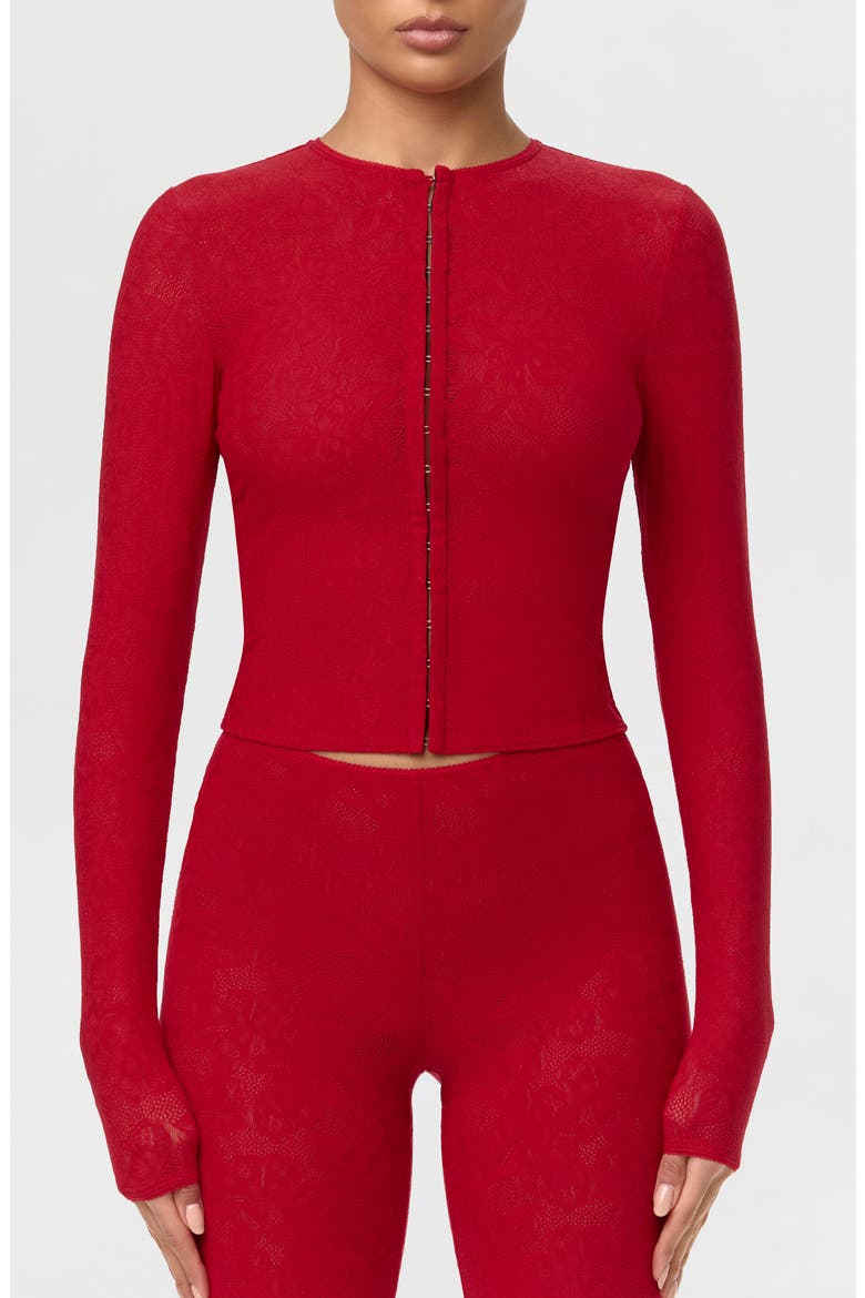 Lace Top, Main, color, RUBY RED