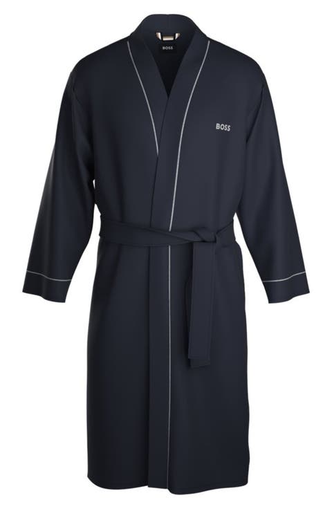 Men's Piped Cotton Robe