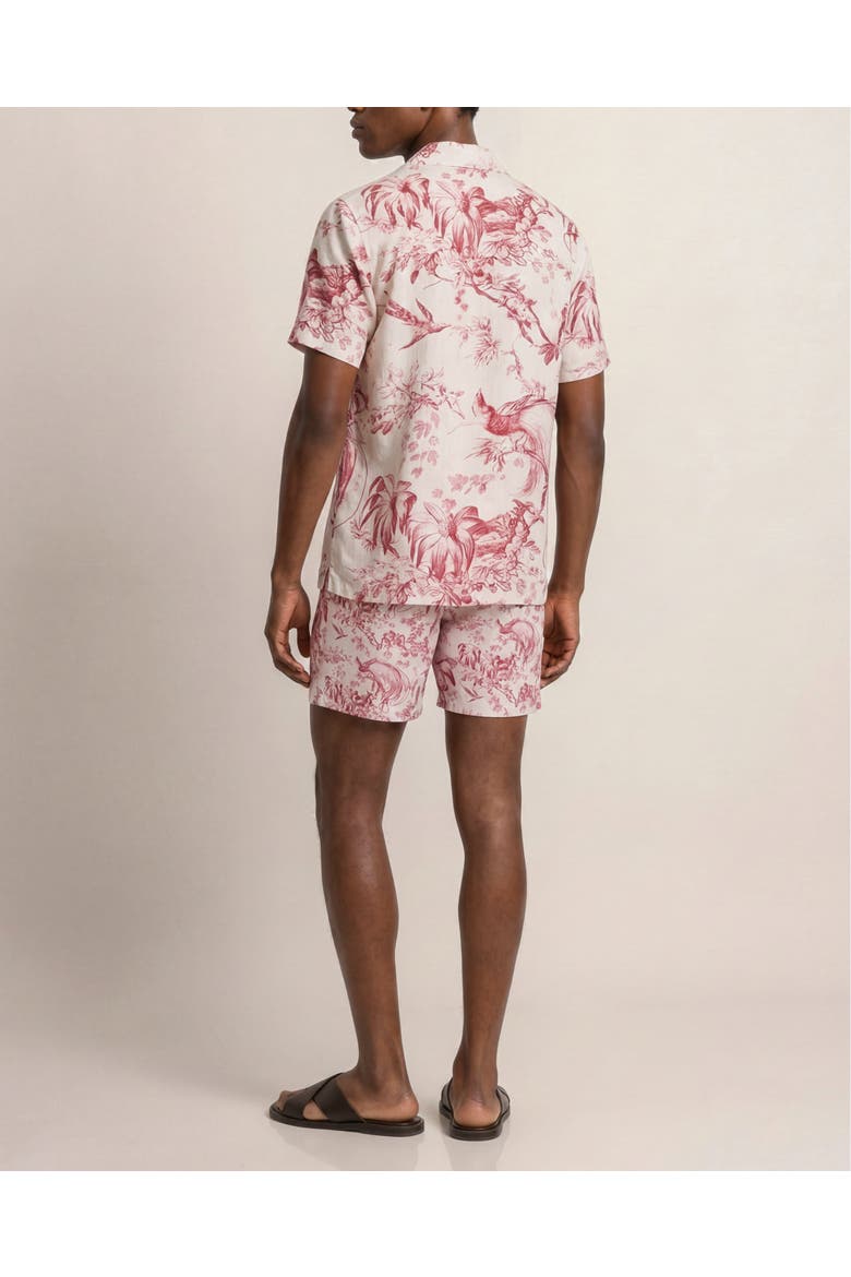 Maitan Relaxed Fit Short Sleeve Cotton Shirt, Alternate, color, Coral