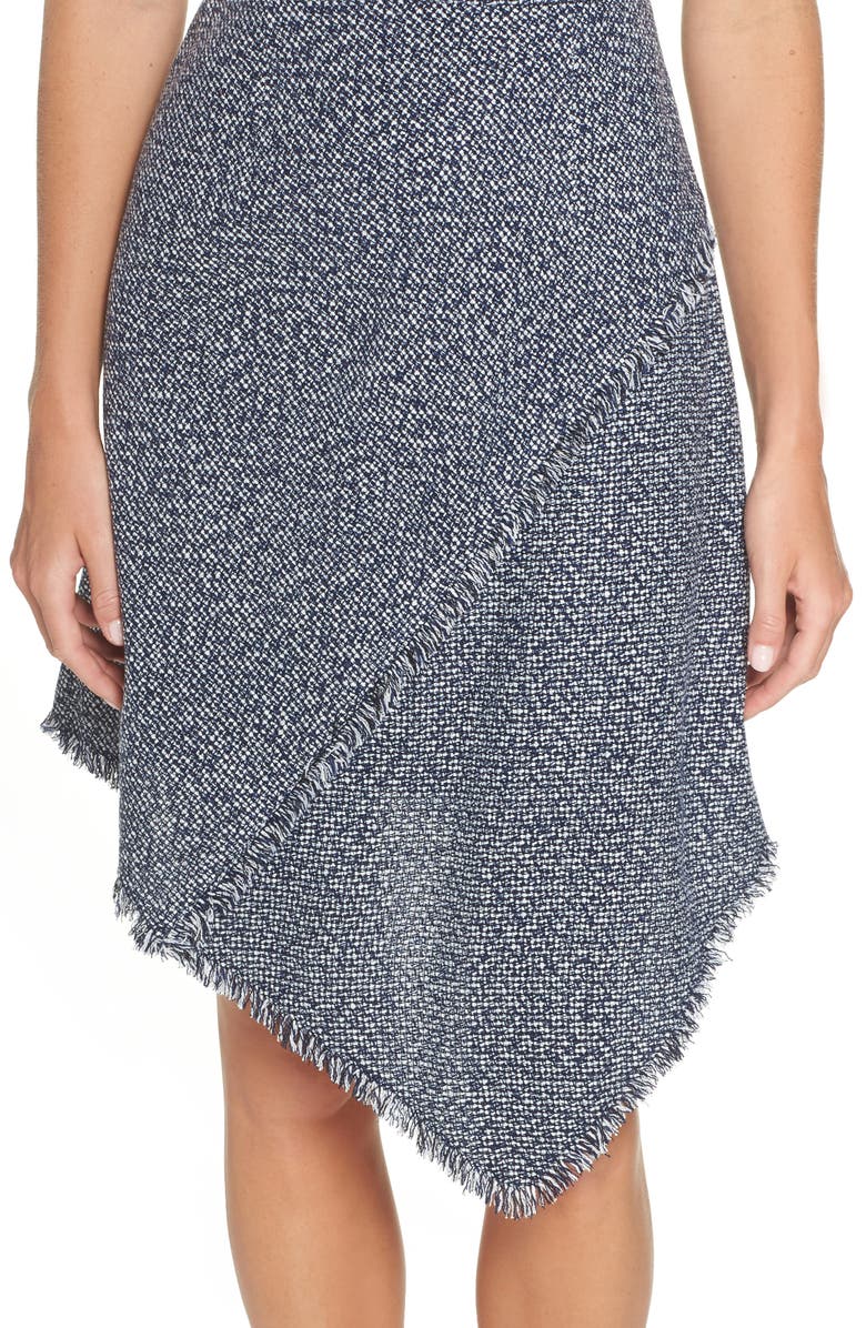 Eliza J Asymmetrical Tweed Dress, Alternate, color, 