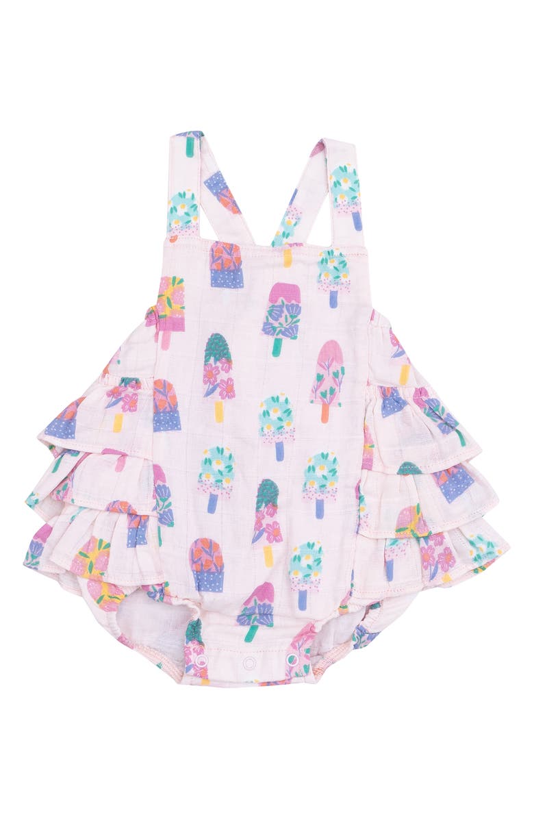 Angel Dear Floral Popsicles Organic Cotton Bodysuit, Main, color,